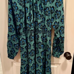 Boden Green and Blue Floral Dress